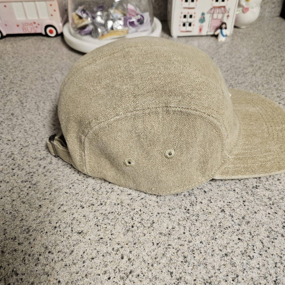 Neutral Beige Five-Panel Cap with Front Patch - Picture 5 of 9